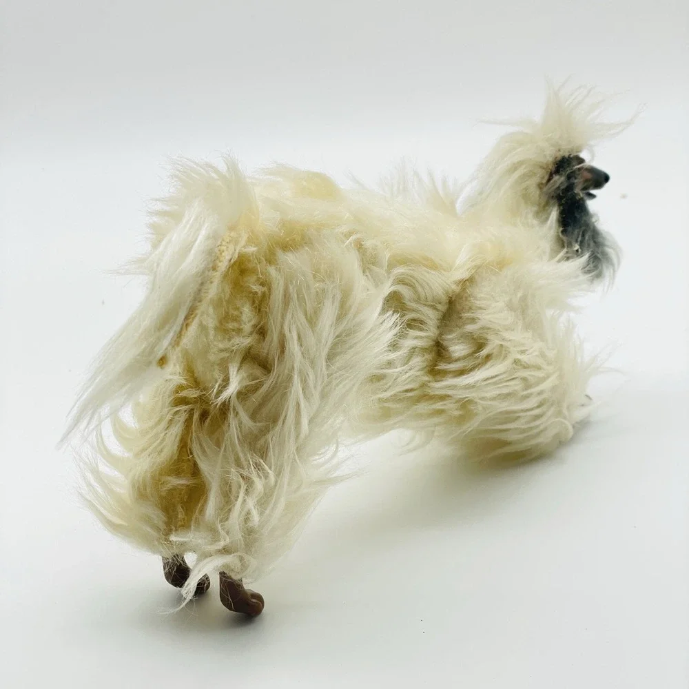 Mattel Barbie Afghan Hound Dog White Posable Articulated #1018 Vintage 1979